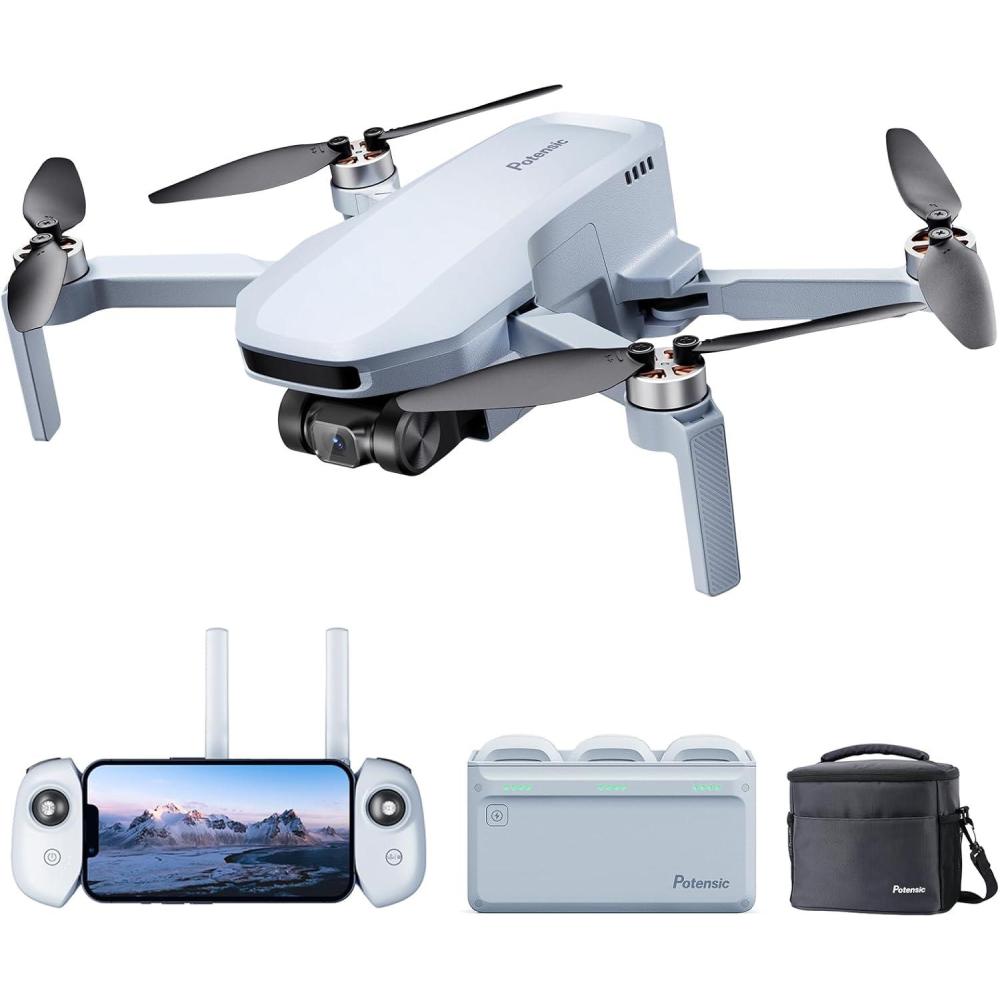 image:imagePotensic ATOM SE GPS Drone with 4K EIS Camera Under 249g 93 Mins Flight 4KM FPV Transmission Brushless Motor Max Speed 16ms 60W Fast Parallel Charging Hub Fly More ComboFly More Combo
