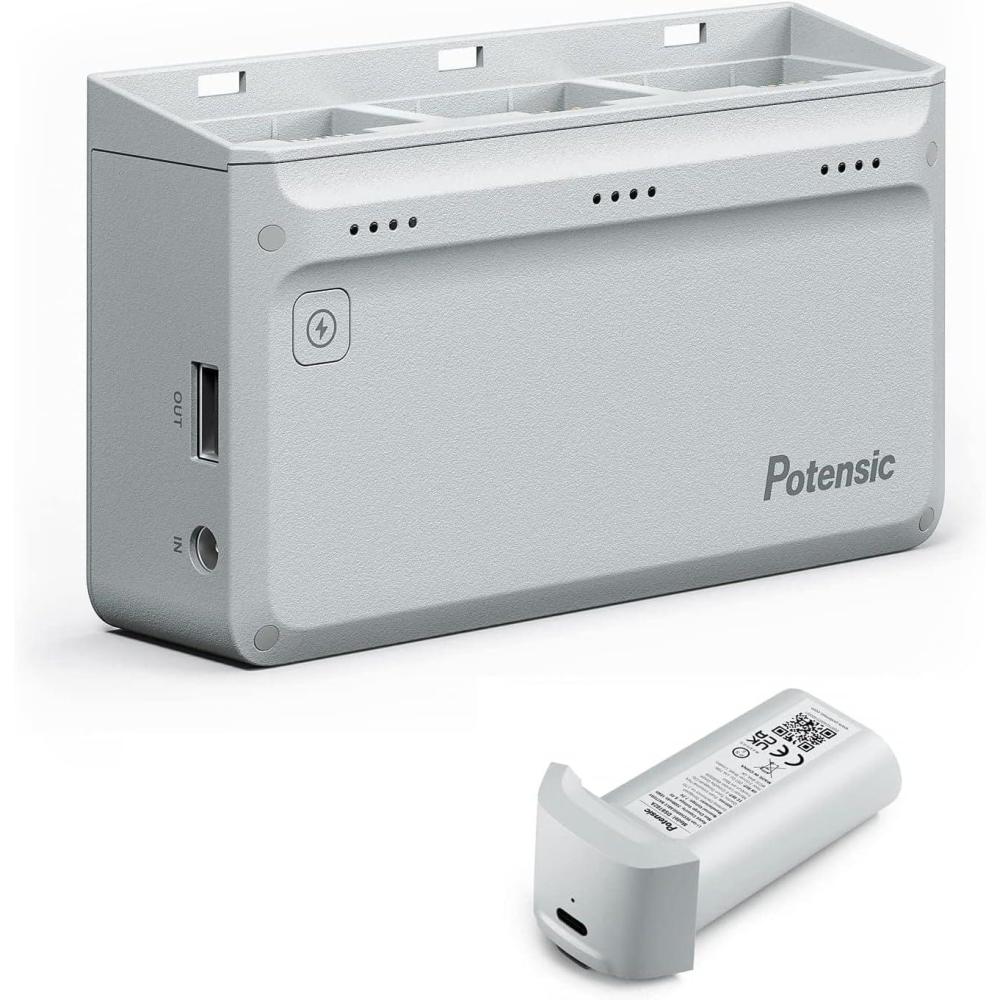 image:imagePotensic Atom SE Parallel Charging Hub Smart Battery and Super Quick Charge Adapter Pack of 1 Batteries in This Set is for Atom SE Only