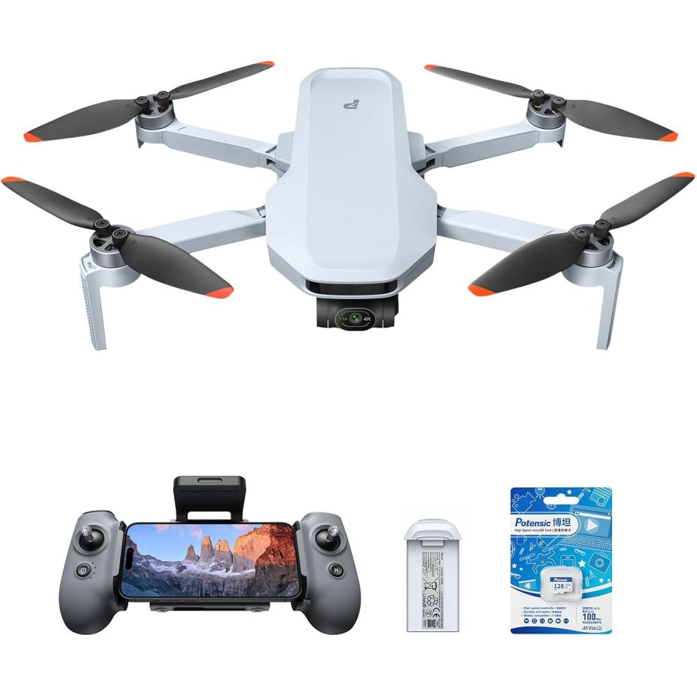 image:imagePotensic ATOM 2 3Axis Gimbal 8K GPS Drone Standard Kit Bundle with 128GB Micro Memory Card