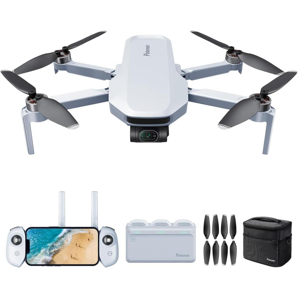 image:imagePotensic ATOM 3Axis Gimbal 4K GPS Drone Fly More Combo Bundle with 1 Extra Set of Propellers