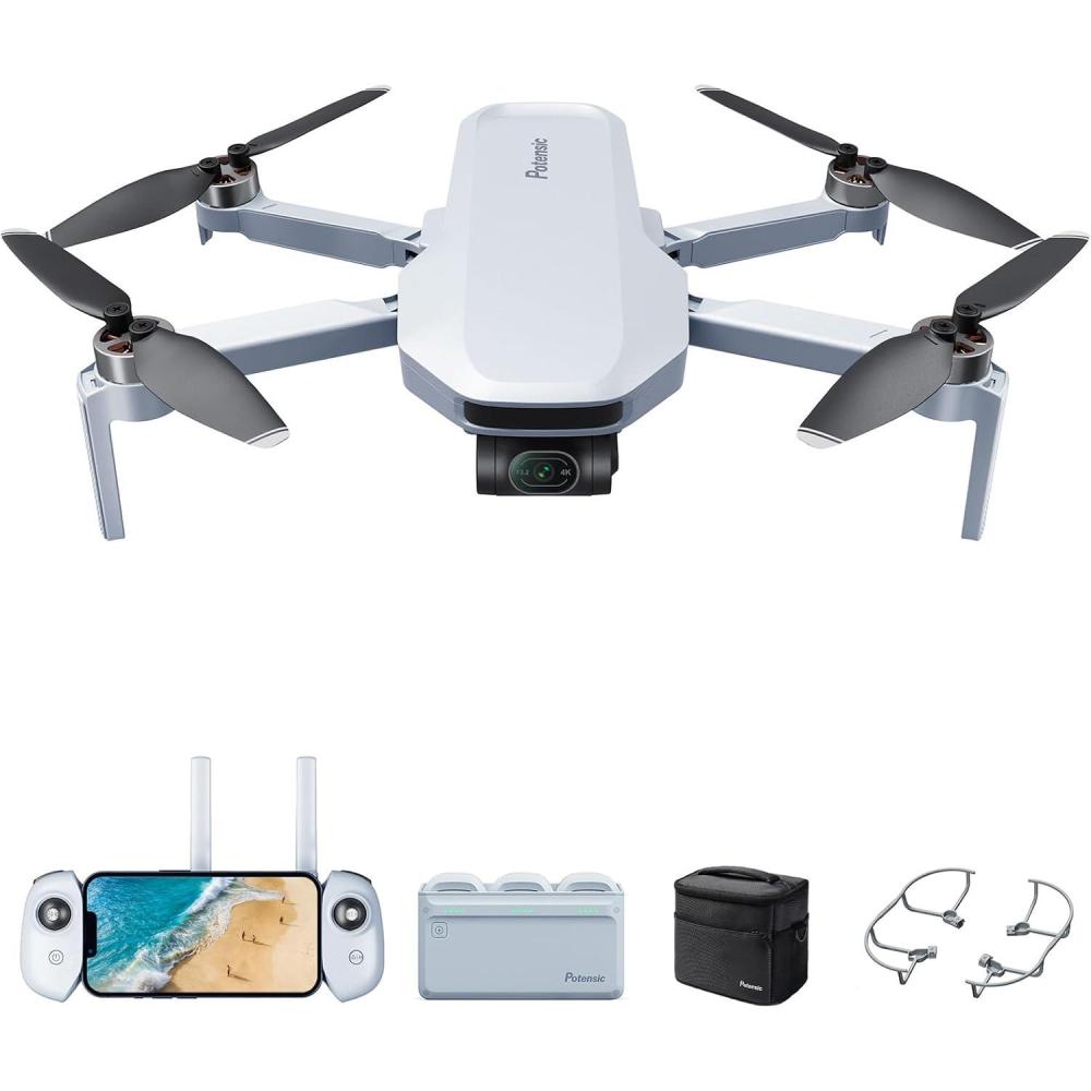 image:imagePotensic ATOM 3Axis Gimbal 4K GPS Drone Fly More Combo Bundle with 1 Set of Propeller Guard