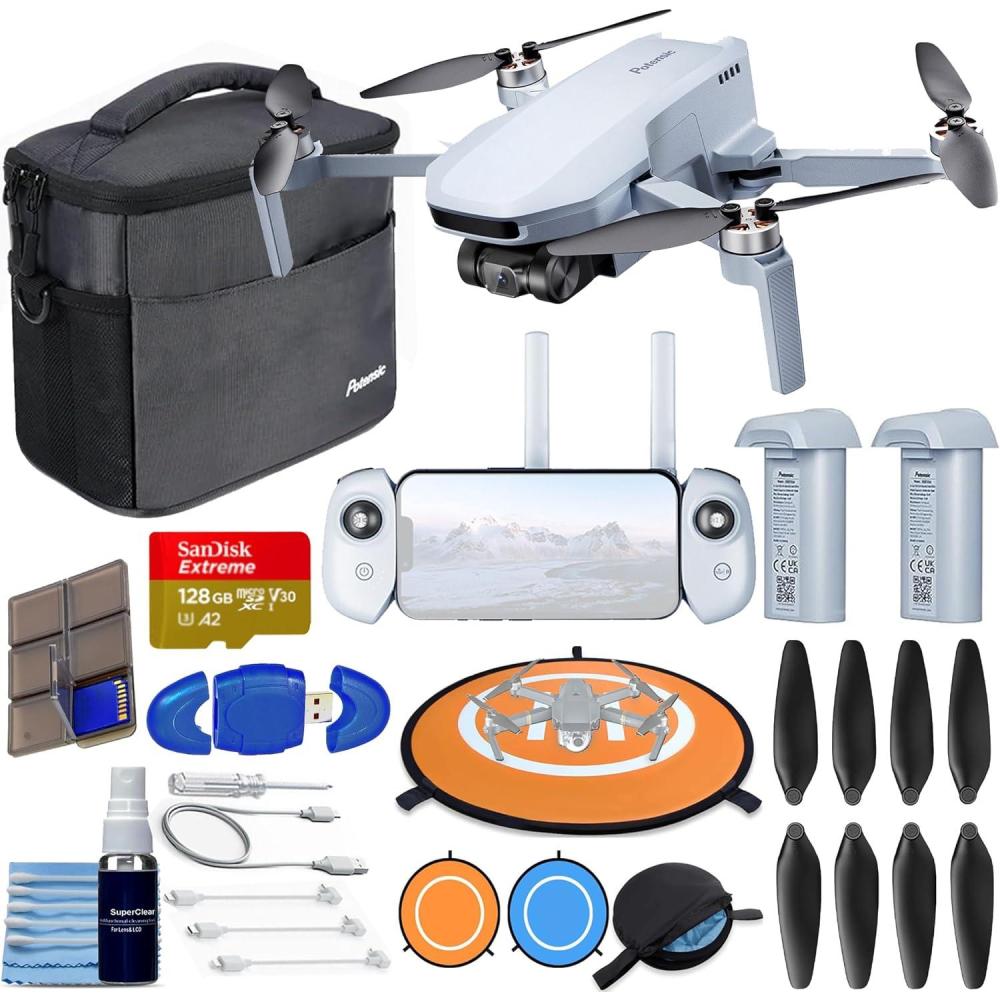 image:imagePotensic ATOM SE GPS Drone with 4K EIS Camera Under 249g 4KM FPV Transmission Auto Return Lightweight and Foldable Drone for Adults Bundle with 128GB Memory Landing Pad  More