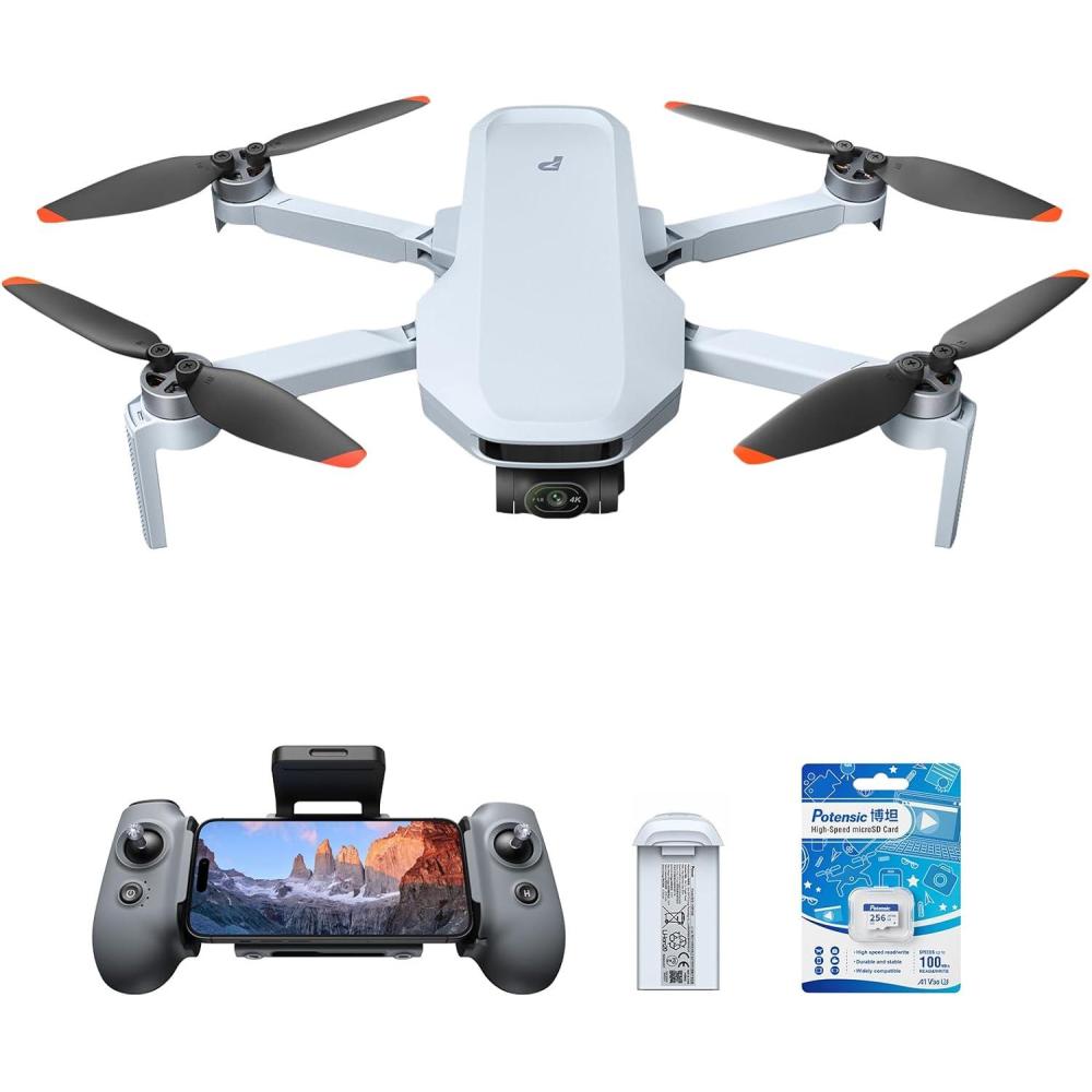 image:imagePotensic Atom 2 3Axis Gimbal 8K GPS Drone Standard Kit Bundle with 256GB Micro Memory Card