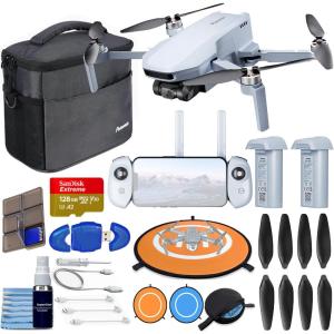 Potensic ATOM SE GPS Drone with 4K EIS Camera, Under 249g, 4KM FPV Transmission, Auto Return, Lightweight and Foldable Drone for Adults Bundle with 128GB Memory, Landing Pad + More