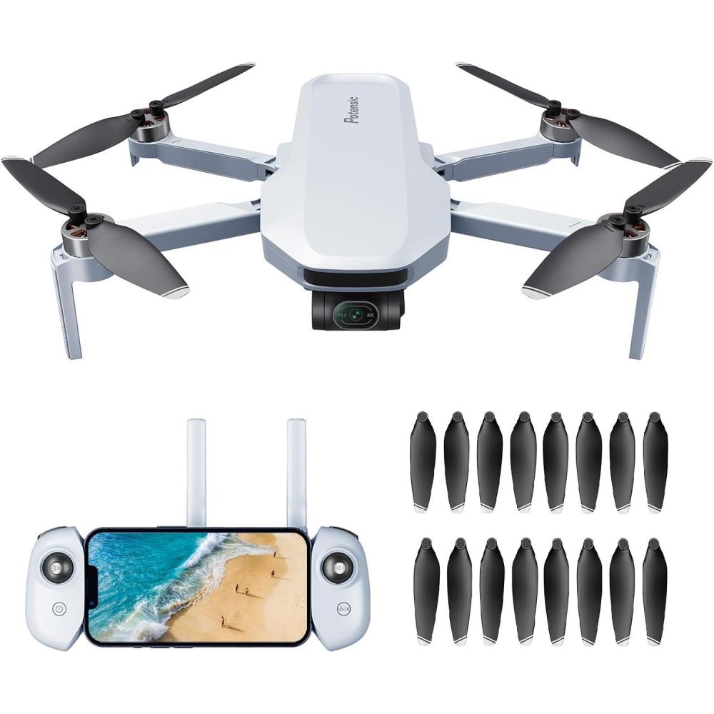 image:imagePotensic ATOM 3Axis Gimbal 4K GPS Drone Standard Kit Bundle with 1 Extra Set of Propellers