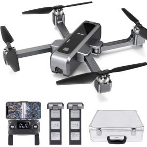 Potensic D88 Foldable Drone, 5G WiFi FPV Drone with 2K Camera, RC Quadcopter for Adults and Experts, GPS Return Home, Ultrasonic Altitude Setting, Optical Flow Positioning, Brushless Motors with Case