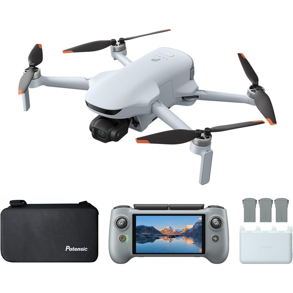image:imagePotensic ATOM 3 Drones with Camera for Adults 4K 60fps 8K Photo 16KM Transmission 113 CMOS 3Axis Gimbal AI Track 20 MedTele Mode QuickShots Under 249g 40Min Flight Standard KitATOM 3 Fly More ComboRC PTD 2